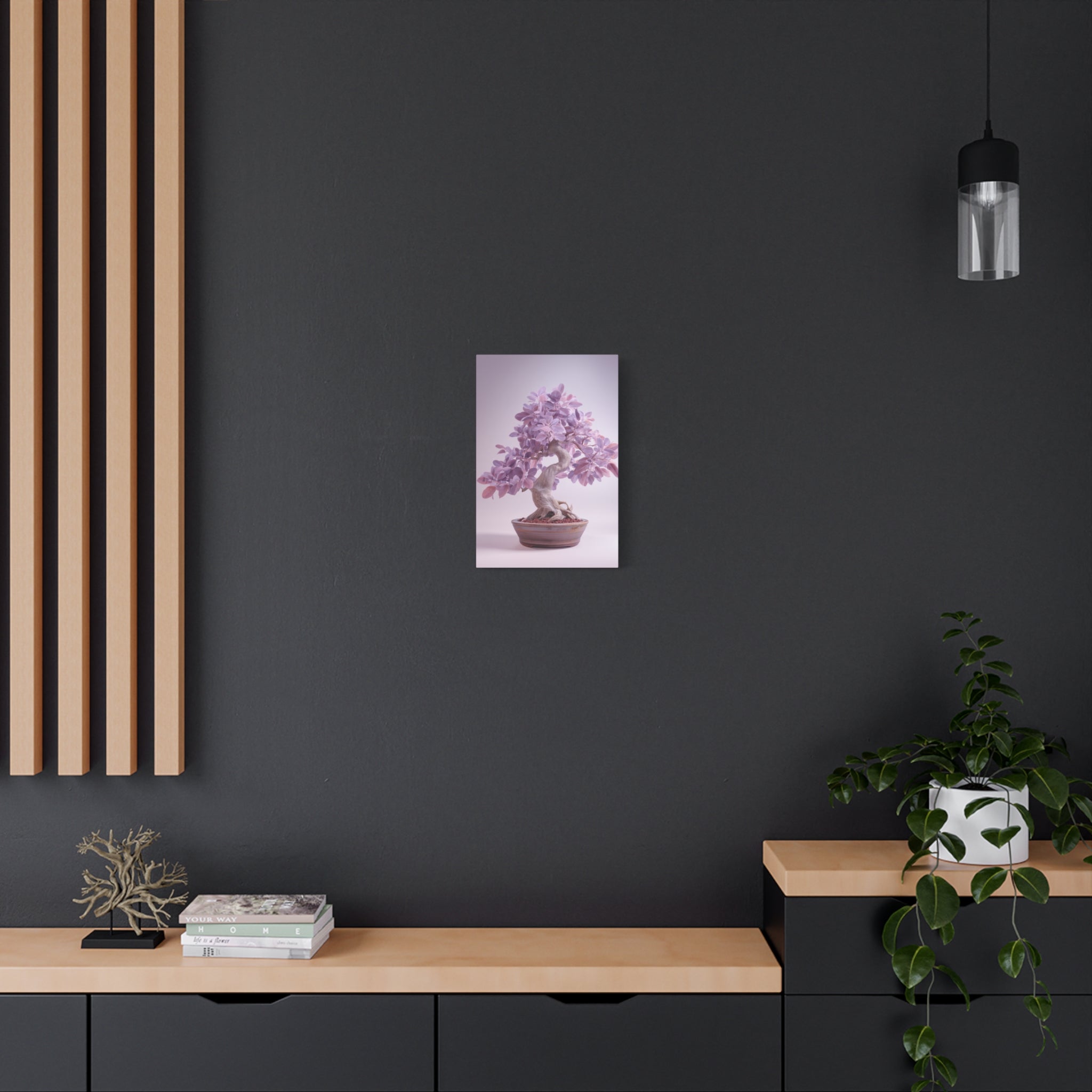Lavender Bonsai Canvas Print — Stretched Matte Wall Art